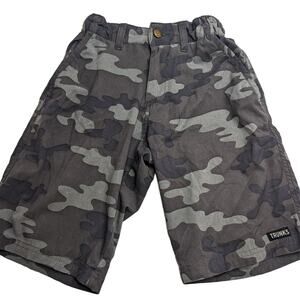 Trunks Brand Boys Sz M Multi-Functional Shorts Camo Print Adjustable Waist